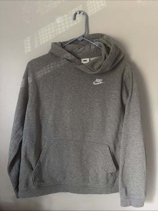 Nike Other - Nike Gray Pullover Hoodie with White Swoosh